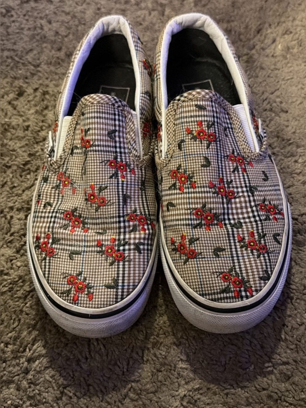 Floral Plaid Vans